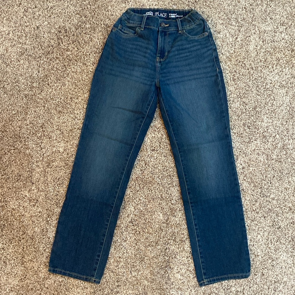 NWT The Children’s Place size 10 blue jeans, adjustable waist.